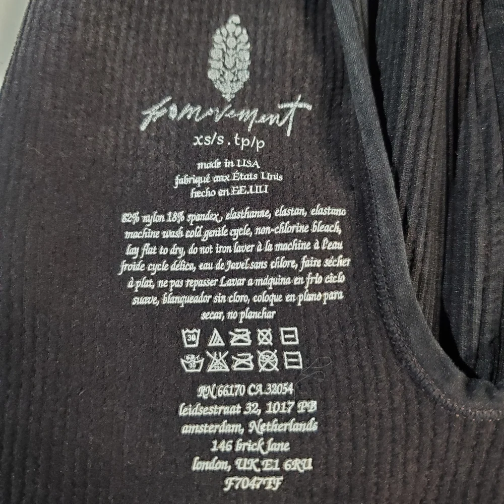 FP Movement by Free People Charcoal Ribbed Tank Top - Picture 4 of 7